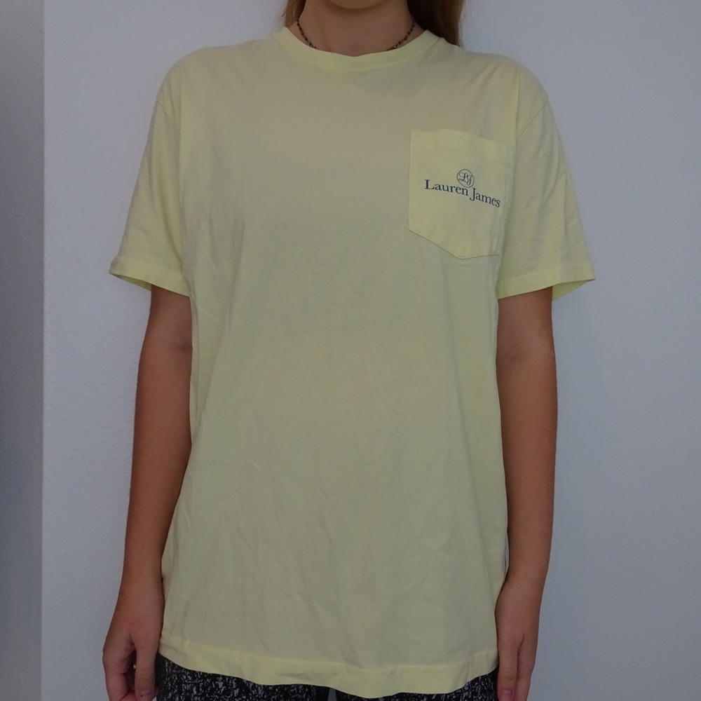 Light yellow Lauren James t shirt